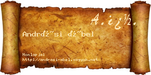 Andrási Ábel névjegykártya